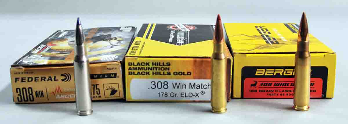 Federal, Black Hills Gold and Berger 308 Winchester ammunition provided the greatest accuracy in this testing.